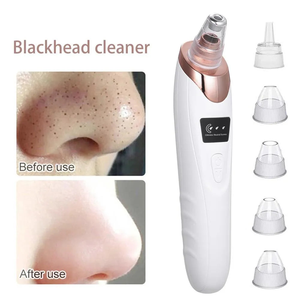 5 in 1 Electric Blackhead Acne Oil Remover Vacuum Suction Face Pore Cleaner Machine