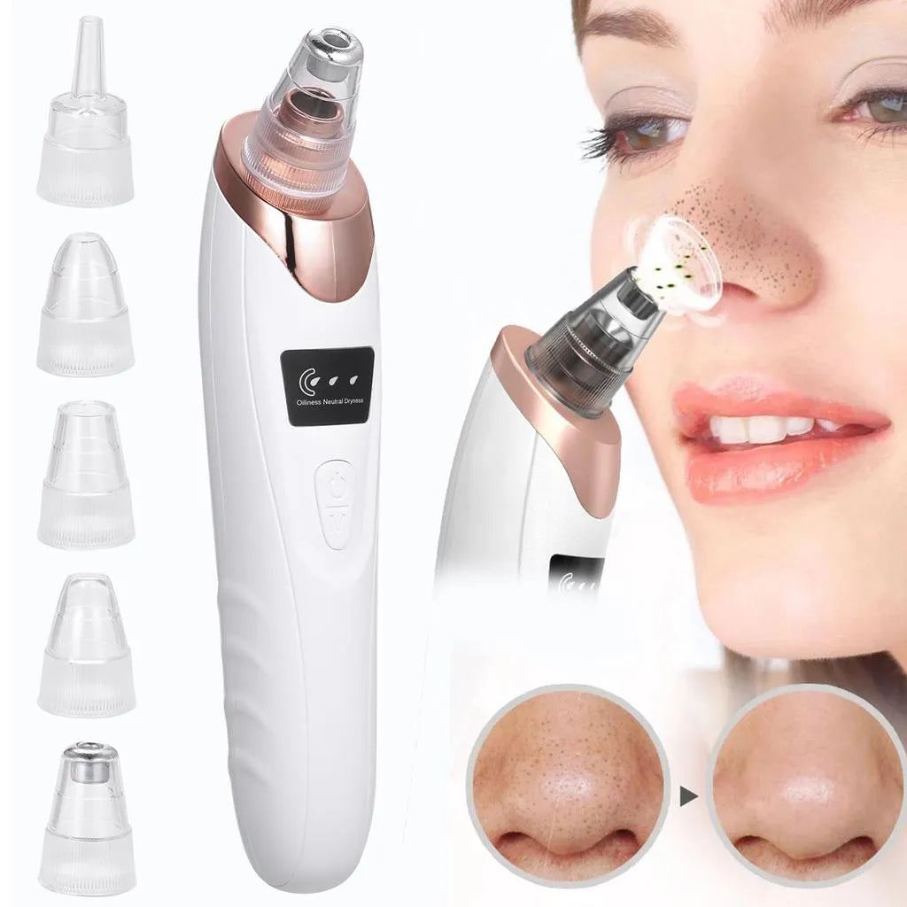 5 in 1 Electric Blackhead Acne Oil Remover Vacuum Suction Face Pore Cleaner Machine